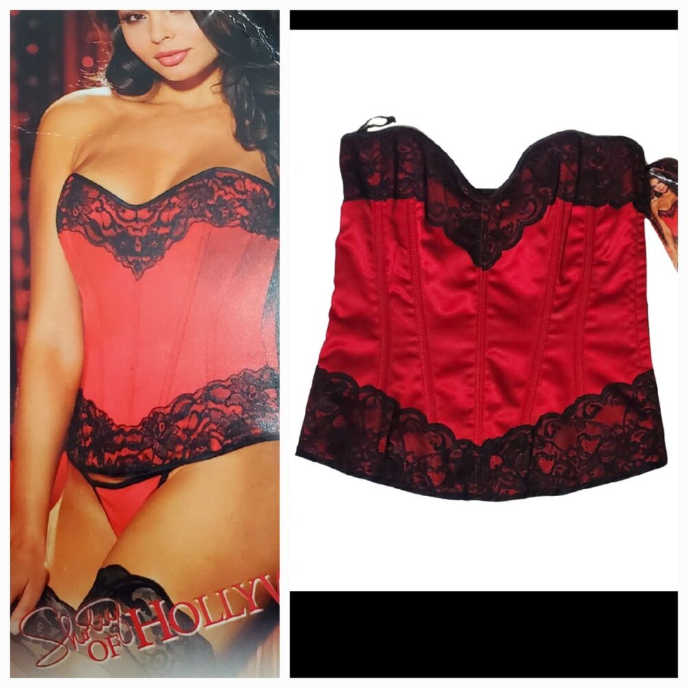 Red Corset Bustier Top Medium NWT 🔥